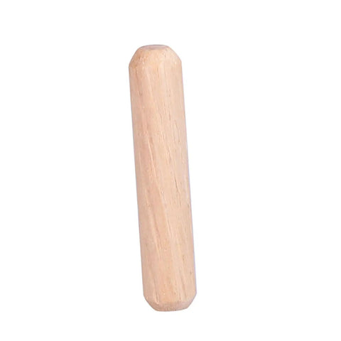 Premium Fluted Wooden Dowel Pins Set M6 50 Pieces For Strong Furniture Joints And DIY Woodworking Durable DIY Connectors 30mm 40mm 50mm Lengths Gap Free Installations - single dowel close-up