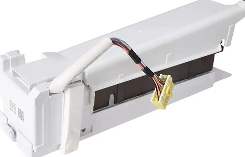 OEM Ice Maker Assembly DA97-12317A for Refrigerator Replacement Plug-In DIY Friendly Unit with wiring visible