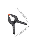 Top Grade Heavy Duty Plastic Spring Clamps Kit With 2 Inch Multi Function Backdrop Clips Perfect For Woodworking DIY Crafts And Studio Use Featuring Lasting Elasticity Portable Design For Office Or Photography Projects Anytime, black plastic clamp