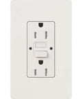 Tamper Resistant GFCI Duplex Receptacle With Test And Reset Button, 15 Amp White Outlet Built For Easy Home Use, Coordinates With Decorator Style Dimmers And Switches, Wall Plate Not Included