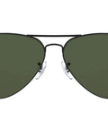 Unisex Aviator Sunglasses Oversized Metal Frame In Black And G15 Green, Classic Pilot Style With Bronze Rims, 62 mm Lens Width, Case Included