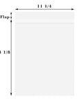 Diagram of Crystal Clear 11x14 Self Sealing Sleeves Pack Of 100, 1.6 Mil Acid Free Resealable Bags showing dimensions