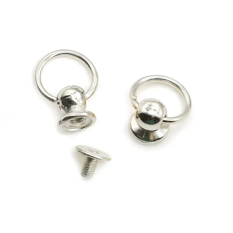 Kick Up Your Craft Game With 120 Zinc Alloy Silver Screwback Rivets And Pull Ring Studs, Featuring A Handy Mini Driver For Hella Durable Leather Bags Phones And Denim Fixes.