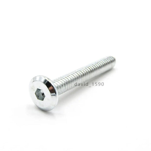 Furniture Connector Bolts Hex Flat Head Allen Screws Zinc Plated Steel M4x20 20 Pieces Heavy Duty Wood And Metal Furniture Fasteners
