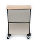 Hella Sturdy Tool Cart With Six Roomy Drawers And Premium Wood Worktop Rolling Shop Trolley Aluminum Body, front view