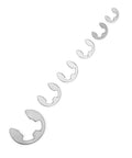 300 Piece Stainless Steel E Type Retaining Ring Circlip Assortment Kit M1.2 To M15 with rings in different sizes displayed