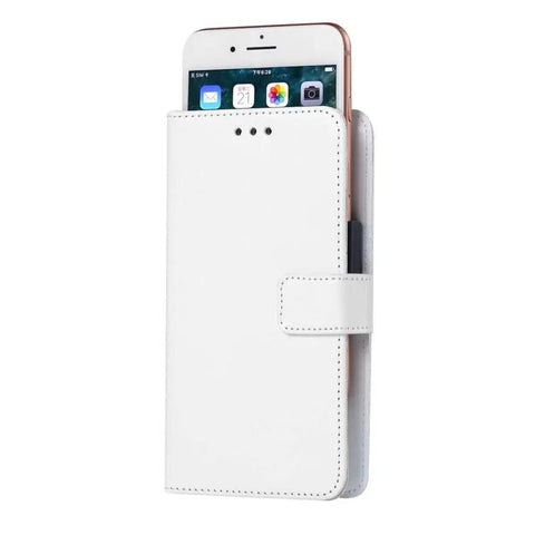 Premium White Snap-On Cover For Danew Trace T-One Plus Two Super Clear HD Tempered Glass Screen Protectors ensuring perfect fit with card slot.