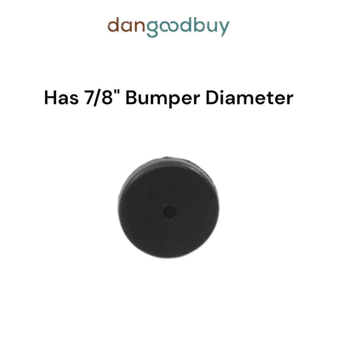 Round Rubber Bumper With Pull Through Mount For One Eighth Inch Hole In One Eighth Inch Thick Material Seven Eighths Inch Diameter