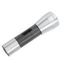 Oblique view of MT1 Reducing Spindle Adapter with Morse Taper Drill Sleeve in premium alloy steel, 114 mm, for lathe use.