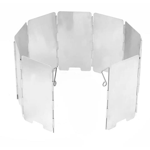 Lightweight Aluminum Windshield Plate Kit For Outdoor Cooking And Camping Grab And Go Hiking Essentials With Protective Carry Bag