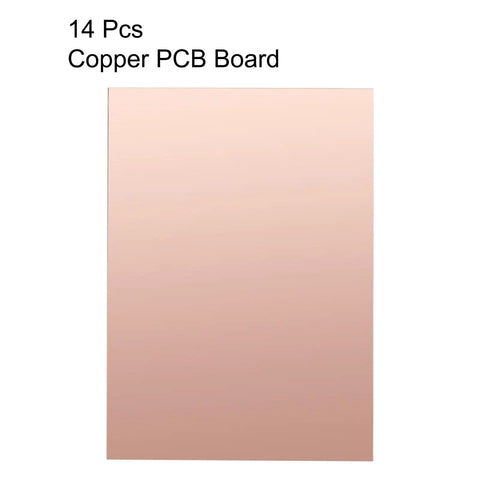 14 Pack 70 By 50 mm Double Sided Copper Clad Laminate PCB Boards FR4 1 mm Thick For DIY Prototyping Circuit Projects Models