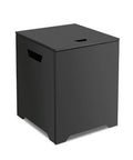 Propane Tank Hideaway Table For 20Lb Tank, Stainless Steel Outdoor 15.7 Inch Black Cylinder Cover, Storage Box And Side Table