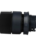 Side view of Harmony XB5 Two-Position Selector Switch Head With Stay Put Mechanism, Dark Gray Bezel For 22mm Cutouts