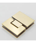 High Octane Glass Door Hinges With Fire Gold Finish Beefy 304 Stainless Steel Construction, premium hinge showcasing smooth surface.