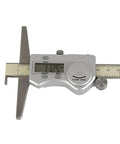 Double‑Hook Digital Depth Gauge Waterproof Stainless Steel Electronic Vernier Caliper with LCD display measuring depth in mm.