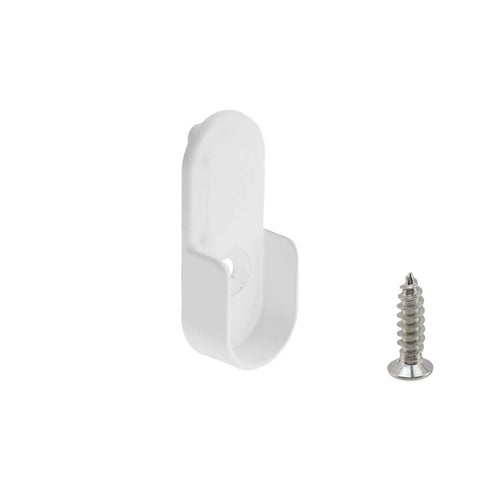 Oval Closet Rod End Supports 18 Pack White For Standard 15x30mm Flat Rods Wardrobe Rod End Brackets For Aluminum Wood And Stainless Steel Rods Easy Install