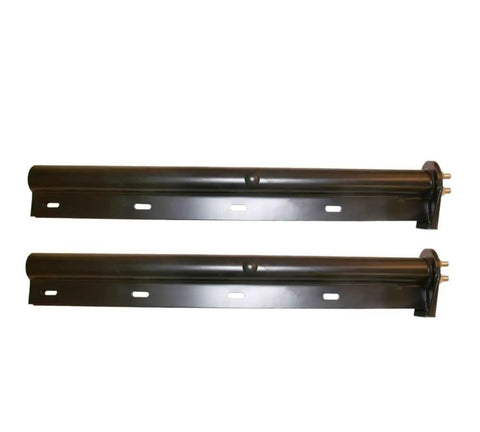 Straight Mud Flap Hanger Kit With 30 Inch Spring Loaded Hanger For Semi Rigs, Aluminum Plate, And 24x24 Black Rubber Mud Flap, Replaces OEM 649B-SL, 1-1-8 Inch Bolt Pattern