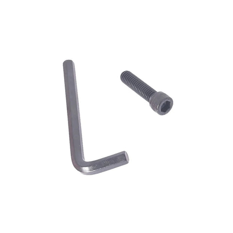 2-piece hardened steel machinist hardware: L-shaped hex key and hex-socket screw