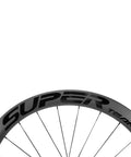 Carbon Fiber U Shape Road Bike Wheelset With Disc Brakes, Clincher Deep Rim 38 50 60 88mm, close-up of rim with logo