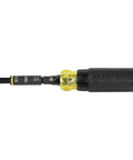 11-In-1 Ratcheting Screwdriver And Nut Driver Kit includes Phillips bit, side view, black and yellow handle, impact-rated.
