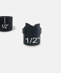 Half Inch Conduit Punch And Die Kit with 0.89 Inch Hole Size, Laser Indexed Dies, front view showing 1/2" marking.