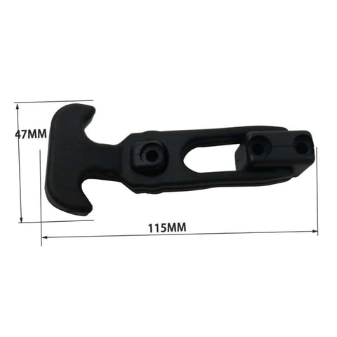 Close-up of Two Pack Rubber Latches For Tool Boxes And Golf Carts T-Handle Draw Latch With Grip, 115mm length, 47mm width