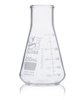 Erlenmeyer Flask 250mL Wide Mouth Glassware The Lab Workhorse With Dual Metric Graduations 3.3 Borosilicate Glass Reinforced Beaded Rim Chem Resistant 12 Pack Meets ASTM E1404