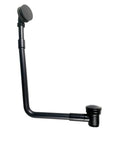 Zero Fuss Matte Black Bathtub Drain Kit With Overflow Tube And Cover, sleek drainage assembly featuring heavy duty solid brass.