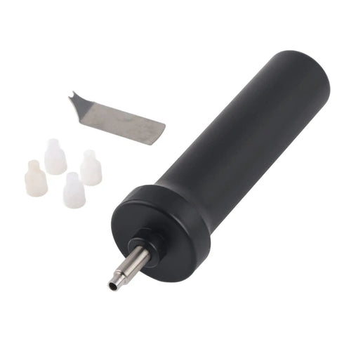 Pro Watch Repair Air Pump Tool With Crystal Removal Key For Glass Removal Of One Piece Case Watches, nozzle close-up