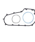 Heavy Duty Motorcycle Engine Clutch Primary Cover Gasket 60547-06 Straight Shot Replacement For Harley Davidson, black rubber gasket design.