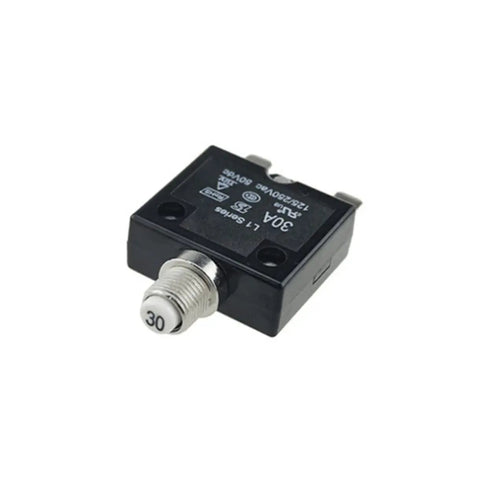Automotive Circuit Breaker 50V 15A Overload Protector For Cars Boats And RVs Resettable Fuse With Three Eighths Inch Mounting Hole