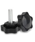 Five Pack M6 Star Head Thumb Screws Knurled Grip Knobs 25mm Long, Metal Galvanized for Quick Toolless Adjustments