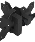 Heavy Duty Stainless Steel Gate Hinge And Latch Kit With Marine Grade Black Powder Coating, detailed view of hinge design.