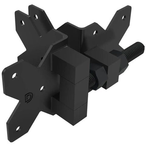 Heavy Duty Stainless Steel Gate Hinge And Latch Kit With Marine Grade Black Powder Coating, detailed view of hinge design.