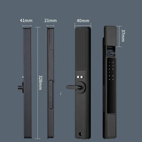 Hassle Free Smart Door Lock With Rugged Fingerprint Reader Keyless Entry Kit Encrypted Magnetic Card Swipe Emergency Charger Jack Mechanical Backup Key And Smooth Indoor Flip Switch Top Shelf Home Access Setup