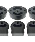 Upgrade Your Honda Civic Type R Ride With Heavy Duty Torque Solution Exhaust Hanger Mount Kit Built In USA For Extreme Track Performance And Killer Vibration Control On 2017 Or Newer Models, black metal mounts