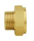 Brass garden hose adapter, 1 in NPSH female x 3/4 in GHT male, solid heavy-duty connector