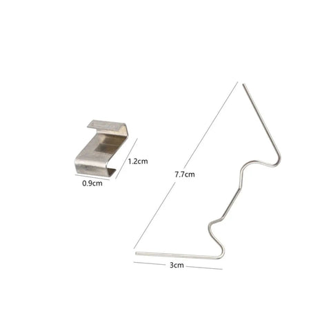 Garden Fixed Buckle Glazing Clips Set For Greenhouses With W Wire Overlap Clips For Glass Panes Edge Holders And Rust Resistant Spring Wire Repair Kit For Farm Garden DIY Projects And Plant Accessories
