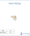 Product dimensions of 1/4 Inch Oak Flat Head Wood Plugs for Furniture, No Fuss Flush Screw Hole Covers, Easy Install Pack of 100