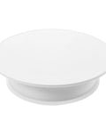 Spinning Electric Jewelry Display Rotating Turntable Adjustable Velocity Stand For Photo Shoots And Tabletop Showcase With Anti Skid Base, white non-slip base.