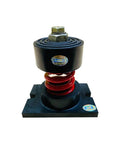 Badass Heavy Duty Cup Spring Mount Isolators With Neoprene Base For Industrial Machinery Vibration Control 1760 Lb shown from the side.