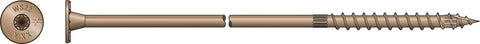 SDWS Exterior Timber Screws 0.220 Inch By 8 Inch With Sawtooth Point Double Barrier Coated Washer Head Tan Pack Of 50 Tough As Nails Outdoor Wood Fasteners close-up