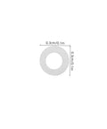 Close-up of a 0.3cm diameter metal washer from the Eyeglass Screw Gaskets And Metal Washers For Rimless Frames Durable Eyewear Fix Kit.