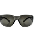Badass Impact Resistant Polycarbonate Safety Glasses Featuring Anti Scratch Coating High Flex Comfort Frame And Dope Smoke Tint Lenses front view