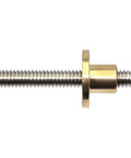 T10 Threaded Rod With Nut, 10mm Diameter, 100-550mm Length, 304 Stainless Steel, Heavy Duty Trapezoidal Thread, Pitch Two Lead One, Built For CNC, 3D Printers, Actuators, And Industrial Machinery, rod with nut