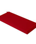 Waterproof Outdoor Bench Cushion 3 Inch High Density Foam Replacement Seat Pad For Patio Porch Swing 42 By 18 Inches Red With Ties