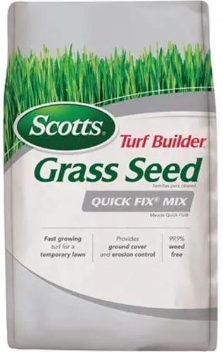 Quick Kickstart Yard Patch Grass Seed Mix For Fast Bare Spot Repair Erosion Control And Temporary Green Cover 99 Percent Weed Free in bag.