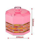 Dang Sweet Compact 5 Tray Food and Pet Dehydrator Machine With 8 Speed Controls for Drying Fruits Vegetables Meats Herbs and Jerky No Fuss Operation for Kitchen or Bedroom Anytime Convenience, pink design with transparent trays.