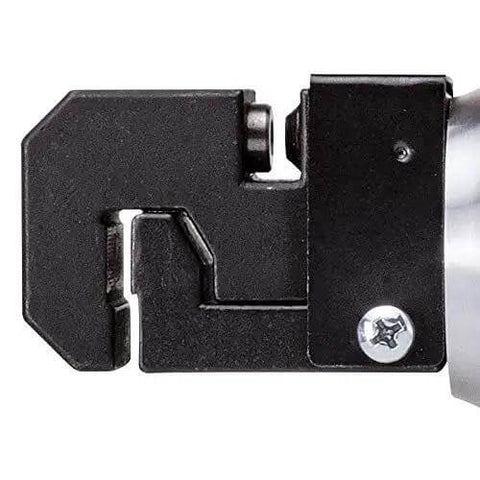 Close-up of Pneumatic Sheet Metal Puncher And Flange Rivet Tool With Air Connector for quick seam repairs, side view showing mechanism.