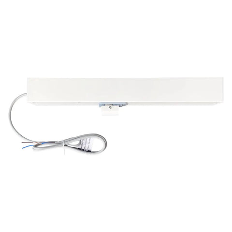 Top view of Automatic Electric Window Opener System with Stainless Steel Chain Drive and overload protection in white housing.